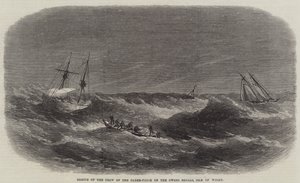 Redding van de bemanning van de Caber-Faigh op de Owens Shoals, Isle of Wight